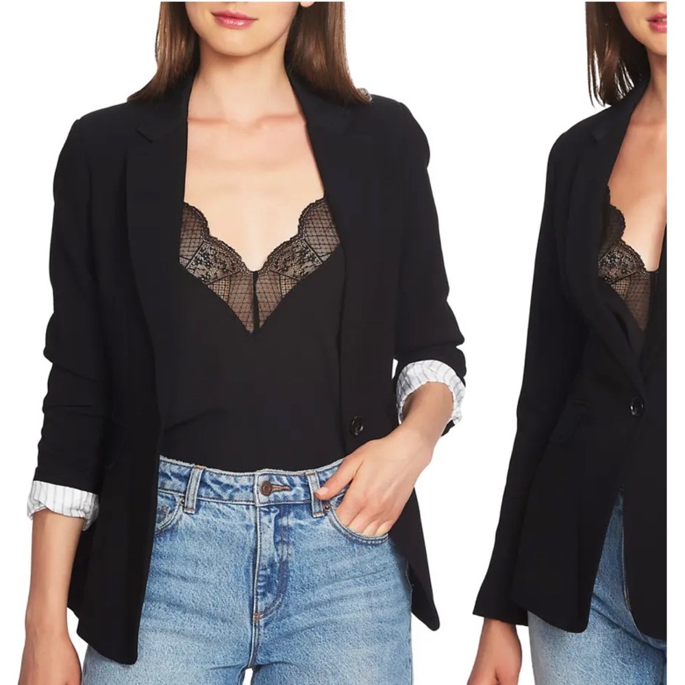 1 State black blazer